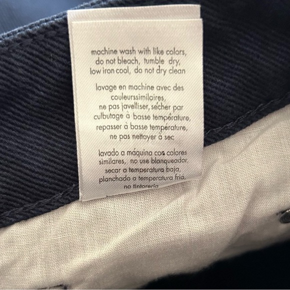 NWT, WeWoreWhat Women’s High Rise Dad Raw Hem Jeans in French Navy, Size 26 - Picture 11 of 12